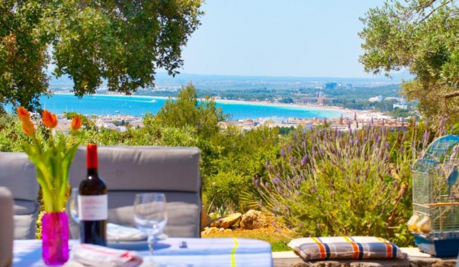 Villa Sa Rota, con piscina y vista mar